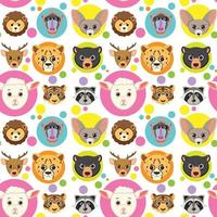 Cute animals seamless pattern vector