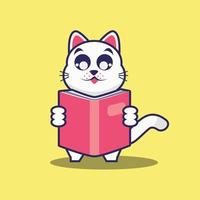 vector de ilustración de dibujos animados lindo gato