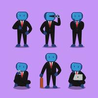 robot in suit cartoon vector