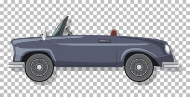 Cute vintage car on grid background vector