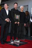 LOS ANGELES, JAN 25 - Garry Shandling, David Duchovny, Chris Carter at the David Duchovny Hollywood Walk of Fame Star Ceremony at the Fox Theater on January 25, 2016 in Los Angeles, CA photo