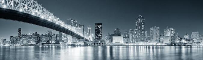 New York City night panorama photo