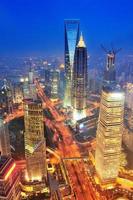 Shanghai aerial at dusk photo