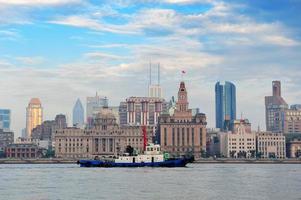 Shanghai morning with boat photo