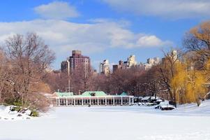 panorama del parque central de manhattan de la ciudad de nueva york foto