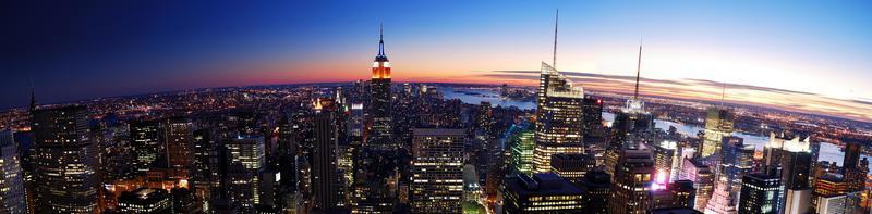 panorama de manhattan de la ciudad de nueva york foto