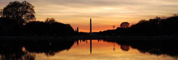 Washington DC silhouette panorama photo