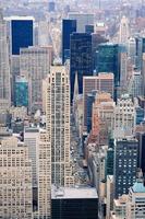 vista aérea de la calle manhattan de la ciudad de nueva york foto