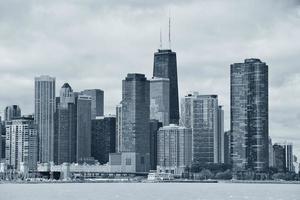 horizonte urbano de la ciudad de chicago foto