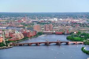 Bridge over River in Urban city photo