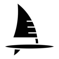 estilo de icono de windsurf vector