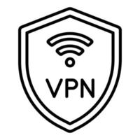 estilo de icono vpn vector