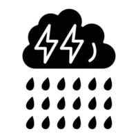 Heavy Rain Icon Style vector