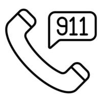 Call 911 Icon Style vector