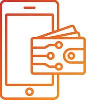 Digital Wallet Icon Style vector