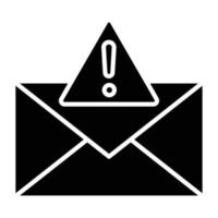 estilo de icono de alerta de correo electrónico vector