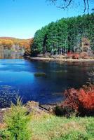 Autumn Mountain with lake photo