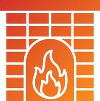Fireplace Icon Style vector