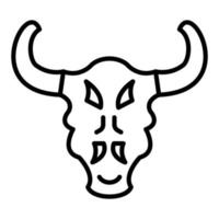 Bull Skull Icon Style vector