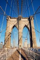 Manhattan Brooklyn Bridge closeup photo