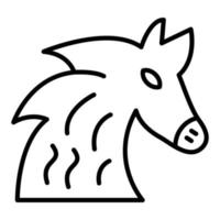 estilo de icono de caballo vector