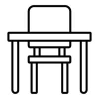 School Desk Icon Style vector