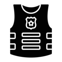 Bulletproof Vest Icon Style vector