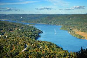 Hudson River mountain peak view in Autumn photo