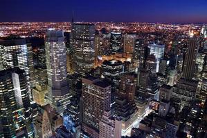 vista aérea del horizonte de la ciudad urbana foto