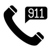 Call 911 Icon Style vector