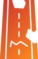 Road Crack Icon Style vector