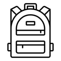 estilo de icono de mochila vector