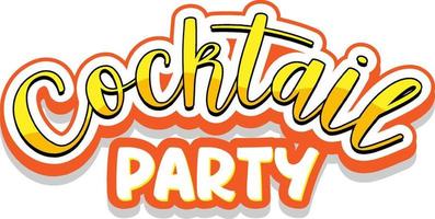 A cocktail party banner text vector