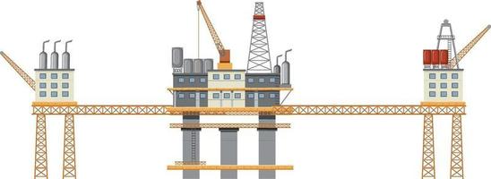 Oil platform or oil rig isolated