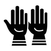 Working Gloves Icon Style vector