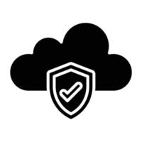 Cloud Security Icon Style vector