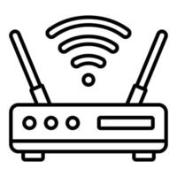 estilo de icono de enrutador wifi vector