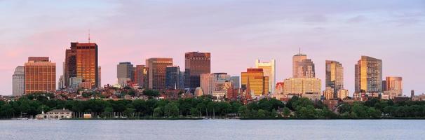 panorama del horizonte de boston foto