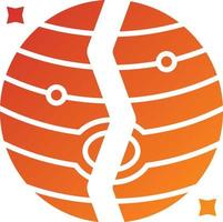 Planet Destoryed Icon Style vector