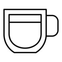 estilo de icono de espresso vector