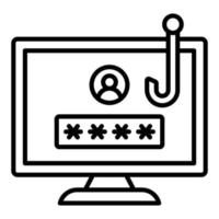 Password Phishing Icon Style vector