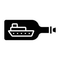 Ship Bottle Icon Style vector