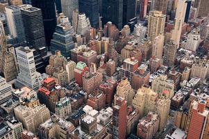 vista aérea de la calle manhattan de la ciudad de nueva york foto