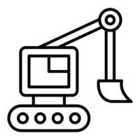 Excavator Icon Style vector