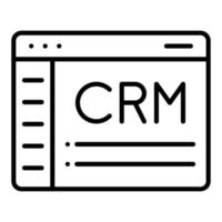 estilo de icono crm vector