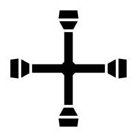 Cross Wrench Icon Style vector