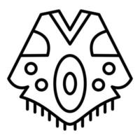 estilo de icono de poncho vector