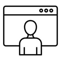 Page Visitors Icon Style vector