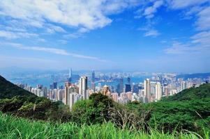 Hong Kong mountain top view photo