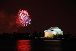 Fireworks by lake, Washington DC photo
